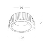 Фото 1 ST755.448.12 Св-к встр. Черный LED 1*12W 4000K 1 080Lm Ra80 120° IP20 D105xH50 100-240V Встраиваемые светильники