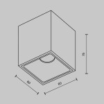 Фото 1 Потолочный светильник Technical C065CL-8W4K-SQ-WB