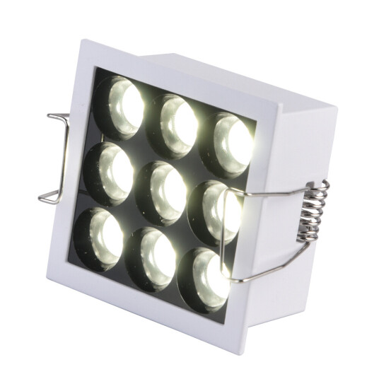 Фото ST763.532.10 Св-к встр. белый LED 1*10W 3000K 950Lm Ra 24° IP20 L71xW71xH36 170-240VV Встраиваемые светильники