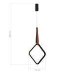 Фото 1 SL6131.423.12 Светильник подвесной ST-Luce Черный/Черный, Терракотовый LED 1*12W 4000K ШЕЙП