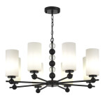 Фото SL2003.403.08 Люстра подвесная ST-Luce черный/белый E27 8*40W АВРОРА