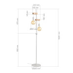 Фото 1 SL1142.505.01 Светильник напольный Белый, Светлое дерево E27 2*60W BAGETTI