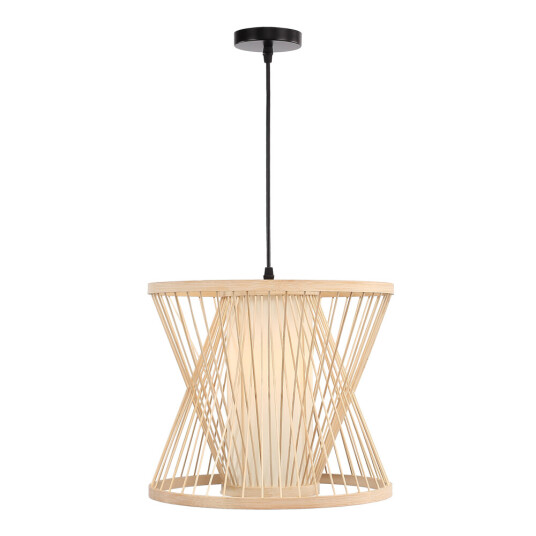 Фото SL6241.503.01 Светильник подвесной ST-Luce Древесный/Белый E27 1*40W АЛЬМА