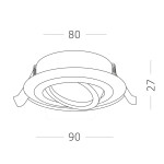 Фото 1 ST251.418.01 Св-к встр. Черный GU10 1*50W  IP20 L90xW90xH27 220V Без ламп Встраиваемые светильники