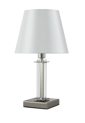 Фото Настольная лампа Crystal Lux NICOLAS LG1 NICKEL/WHITE