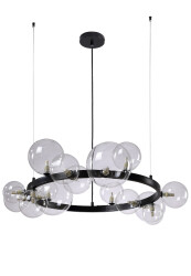 Фото Люстра Crystal Lux AGATA SP15 V2 BLACK/TRANSPARENTE