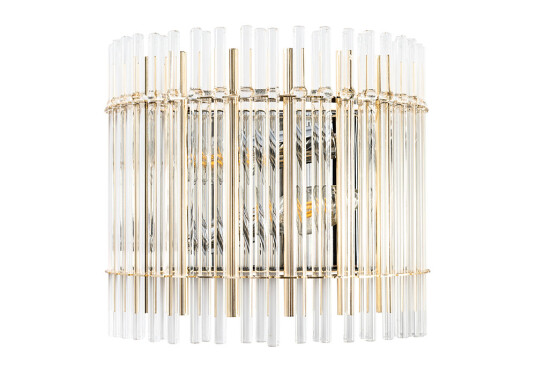 Фото Бра Crystal Lux AURELIO AP2 GOLD+CHROME/TRANSPARENT