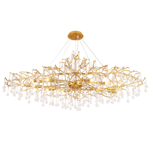 Фото Люстра Crystal Lux REINA V2 SP16 L1500 GOLD PEARL