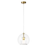 Фото 1 Светильник подвесной Crystal Lux LUISA SP1 BRASS/TRANSPARENT