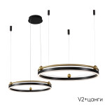 Фото 1 Люстра Crystal Lux FERNANDO SP123W LED  BLACK/GOLD