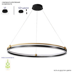 Фото Люстра Crystal Lux FERNANDO SP88W LED BLACK/GOLD