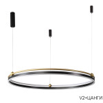 Фото 2 Люстра Crystal Lux FERNANDO SP88W LED BLACK/GOLD