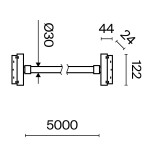 Фото 2 Трековый подвесной светильник Technical TR101-2-100W3K-B