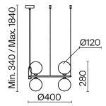 Фото 3 Подвесной светильник Maytoni MOD013PL-04BS1