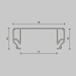 Фото 2 Комплектующие для светильника Technical ALM-9940-SC-W-2M