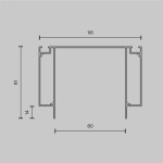 Фото 4 Комплектующие для светильника Technical ALM-11681-PL-W-2M