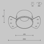 Фото 2 Встраиваемый светильник Technical DL051-01-GU10-RD-WB