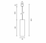 Фото 3 Трековый подвесной светильник Technical TR025-1-GU10-B