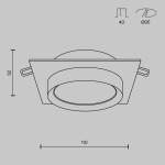 Фото 2 Встраиваемый светильник Technical DL086-GX53-SQ-BW