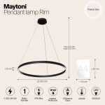 Фото 10 Подвесной светильник Maytoni MOD058PL-L42B4K