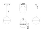 Фото 1 Трековый подвесной светильник Technical TR018-2-10W4K-W