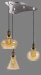 Фото 2 Универсальная потолочная база Crystal Lux D260-3 NICKEL