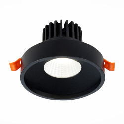 Фото ST751.448.10 Св-к встр. Черный LED 1*10W 4000K 750Lm Ra&gt;90 38° IP20 D100xH75 170-240V Встраиваемые светильники