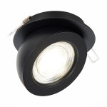 Фото 3 ST654.448.10 Св-к встр. Черный LED 1*10W 4000K 850Lm Ra&gt;90 38° IP20 D109xH60 180-240V Встраиваемые светильники