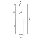 Фото 4 Трековый подвесной светильник Technical TR025-1-GU10-W