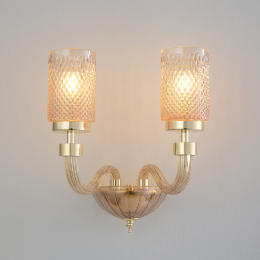 Фото Бра Crystal Lux SILVESTRO AP2 AMBER