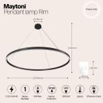 Фото 3 Подвесной светильник Maytoni MOD058PL-L65B3K