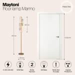 Фото 3 Напольный светильник (торшер) Maytoni MOD099FL-02G