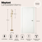 Фото 4 Напольный светильник (торшер) Maytoni MOD099FL-02G