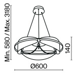Фото 1 Подвесной светильник Maytoni MOD281PL-L45BS3K