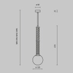 Фото 3 Подвесной светильник Maytoni MOD287PL-01BS1