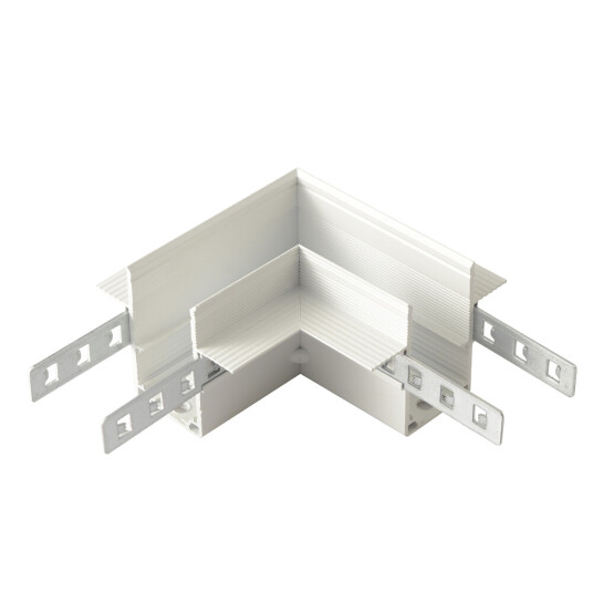 Фото Соединитель для магнитного встраиваемого шинопровода для ГКЛ12,5 мм угловой Crystal Lux CLT 0.223 11 WH