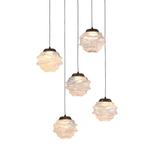 Фото Подвесной светильник MD25030003-5A matt black/clear