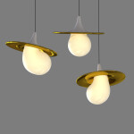 Фото 1 Подвесной светильник 10238P/1 gold/white