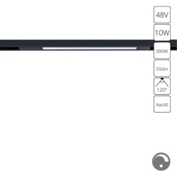 Фото A7493PL-1BK СВЕТИЛЬНИК ПОТОЛОЧНЫЙ OPTIMA 48В 10Вт 550Лм 3000К 90+ 120° диммирование 0/1-10В