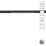 Фото A7496PL-1BK СВЕТИЛЬНИК ПОТОЛОЧНЫЙ OPTIMA 48В 12Вт 850Лм 3000К 90+ 24° диммирование 0/1-10В