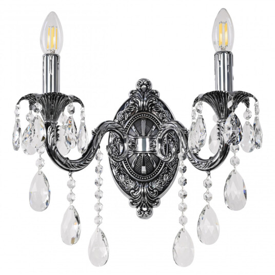 Фото Бра с хрустальными подвесками AL7901B10/2/175 B NB Bohemia Ivele Crystal