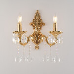 Фото 1 Бра с хрустальными подвесками AL7801B14/2/175 A G Bohemia Ivele Crystal