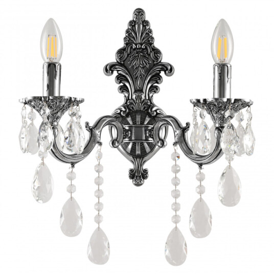 Фото Бра с хрустальными подвесками AL7801B14/2/175 B NB Bohemia Ivele Crystal