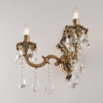 Фото 2 Бра с хрустальными подвесками AL7801B14/2/175 A GB Bohemia Ivele Crystal