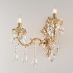 Фото 2 Бра с хрустальными подвесками AL7801B14/2/175 A GW Bohemia Ivele Crystal