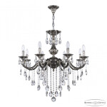 Фото 2 Люстра с хрустальными подвесками AL78101/8/250 B NB Bohemia Ivele Crystal