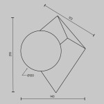 Фото 1 Настенный светильник (бра) Maytoni MOD445WL-01BS