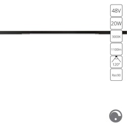 Фото A7494PL-1BK СВЕТИЛЬНИК ПОТОЛОЧНЫЙ OPTIMA 48В 20Вт 1100Лм 3000К 90+ 120° диммирование 0/1-10В