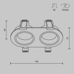 Фото 2 Встраиваемый светильник Technical DL126-02-GU10-W