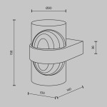 Фото 4 Настенный светильник (бра) Maytoni MOD480WL-L10BS3K